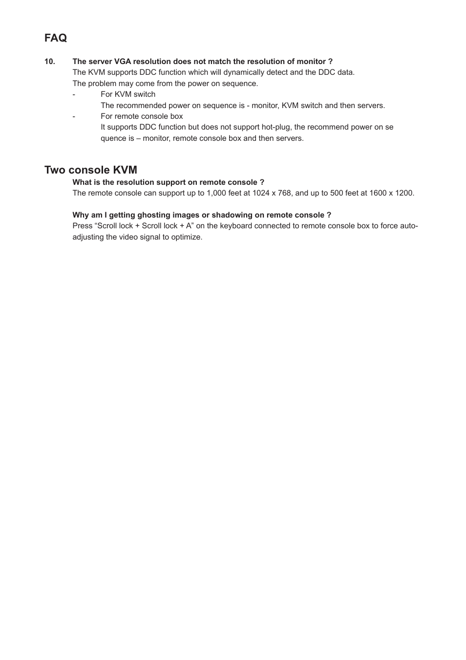 Two console kvm | Rackmount Solutions CV-802 User Manual | Page 15 / 16