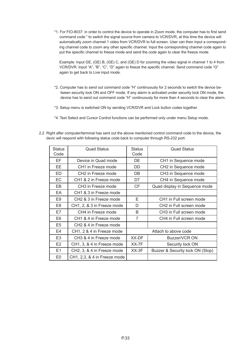 Chapter 11, 3 remote control connection & operation | Rackmount Solutions CYBER VIEW RP-817QD User Manual | Page 37 / 48