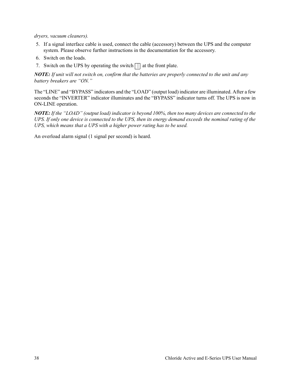 Switch on the loads | Rackmount Solutions VA 10000 User Manual | Page 42 / 58