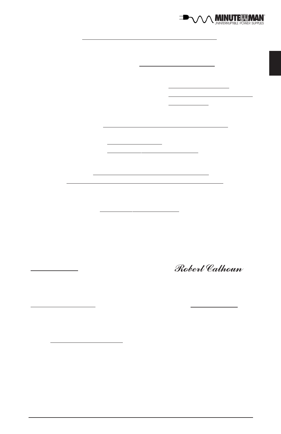 Robert calhoun | Rackmount Solutions E1000RM1U User Manual | Page 26 / 28