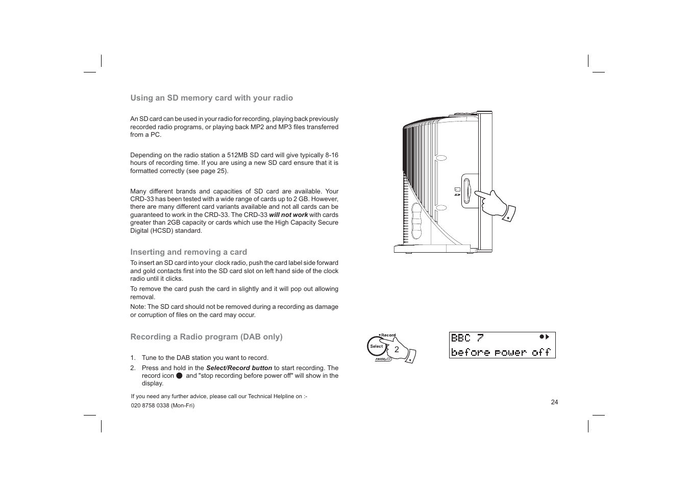Roberts Radio Gemini 33 CRD-33 User Manual | Page 25 / 48