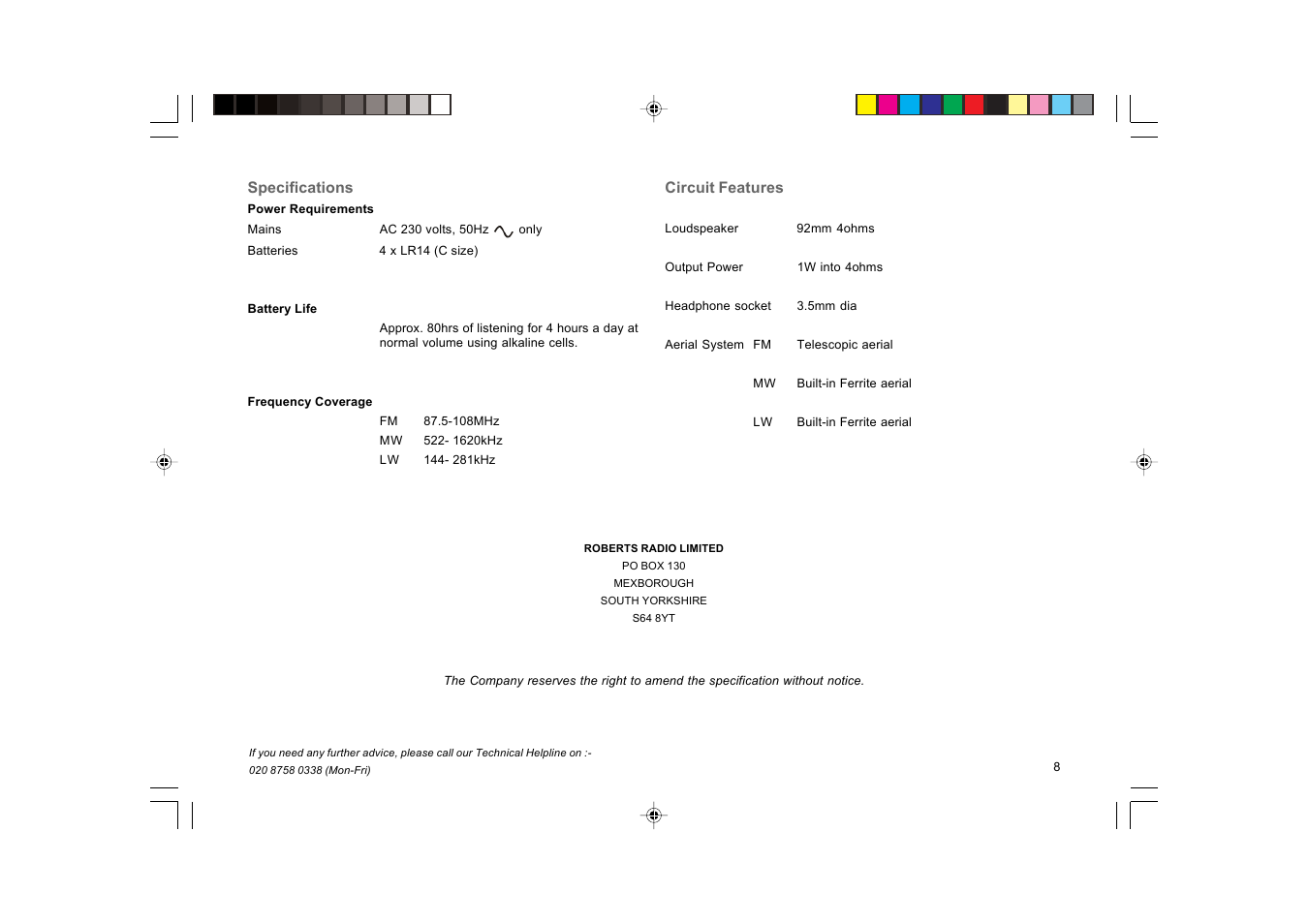 Roberts Radio R9927 User Manual | Page 9 / 12