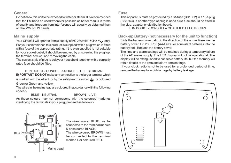 Roberts Radio CR9931 User Manual | Page 10 / 12