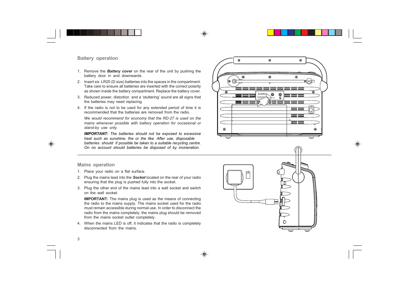Roberts Radio RD-27 User Manual | Page 4 / 22