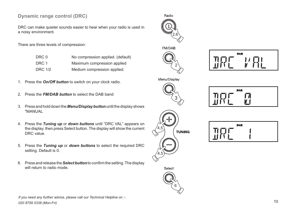 Dynamic range control (drc) | Roberts Radio CRD-51 User Manual | Page 11 / 32