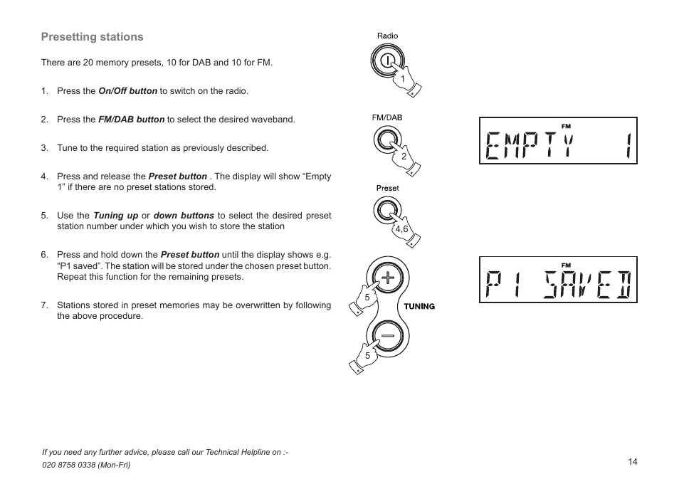 Presetting stations | Roberts Radio CRD-51 User Manual | Page 15 / 32