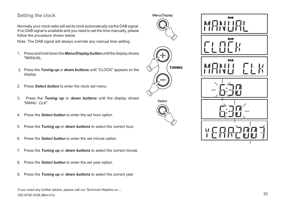 Setting the clock | Roberts Radio CRD-51 User Manual | Page 23 / 32