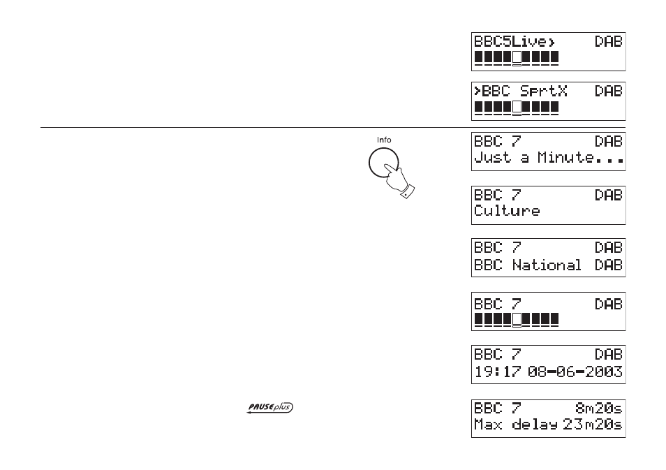 Display modes - dab, Secondary services - dab | Roberts Radio Gemini 11 RD-11 User Manual | Page 7 / 20