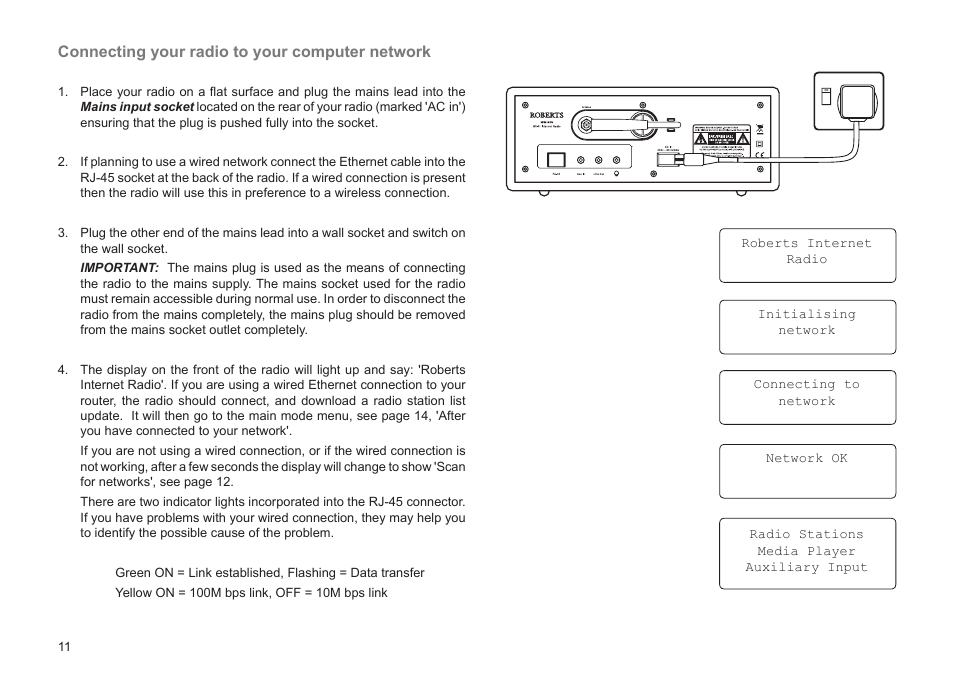 Connecting your radio to your computer network | Roberts Radio WM201 User Manual | Page 12 / 64