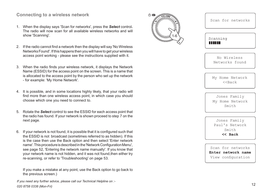 Connecting to a wireless network | Roberts Radio WM201 User Manual | Page 13 / 64