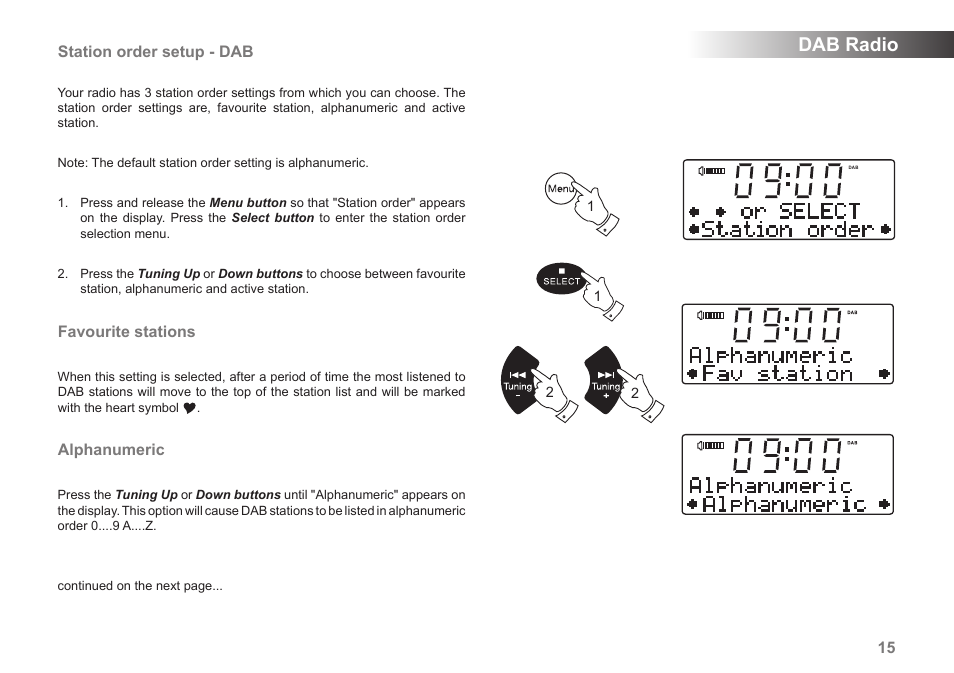 Dab radio | Roberts Radio MP-43 User Manual | Page 17 / 52