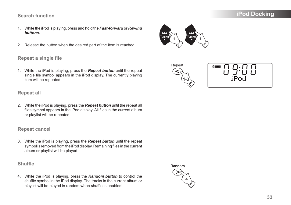Ipod docking | Roberts Radio MP-43 User Manual | Page 35 / 52