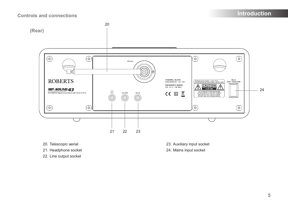 Introduction | Roberts Radio MP-43 User Manual | Page 7 / 52