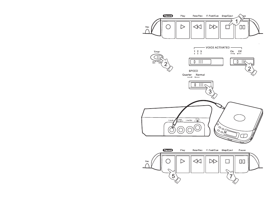 Recording from the line in socket | Roberts Radio C9950 User Manual | Page 12 / 24