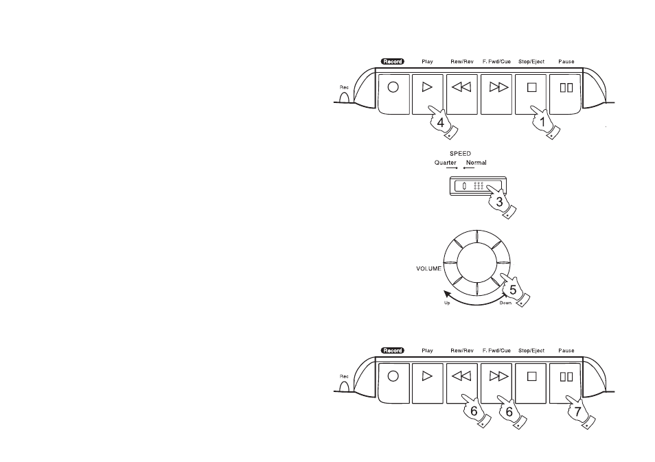 Tape speed, Listening to cassette tapes | Roberts Radio C9950 User Manual | Page 9 / 24