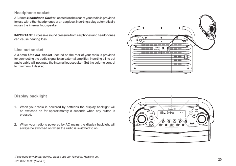 Roberts Radio Gemini 21 RD-21 User Manual | Page 21 / 28