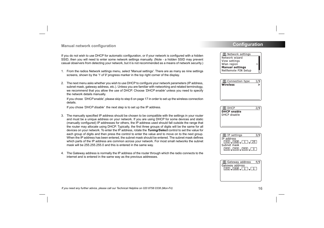 Confi guration | Roberts Radio 105 User Manual | Page 17 / 76