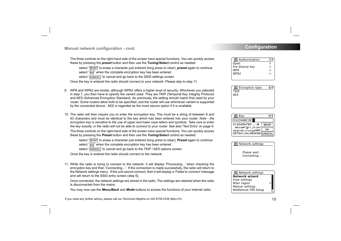 Confi guration | Roberts Radio 105 User Manual | Page 19 / 76