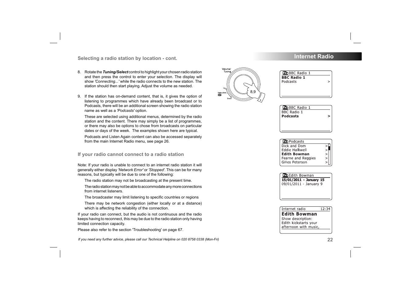 Internet radio | Roberts Radio 105 User Manual | Page 23 / 76