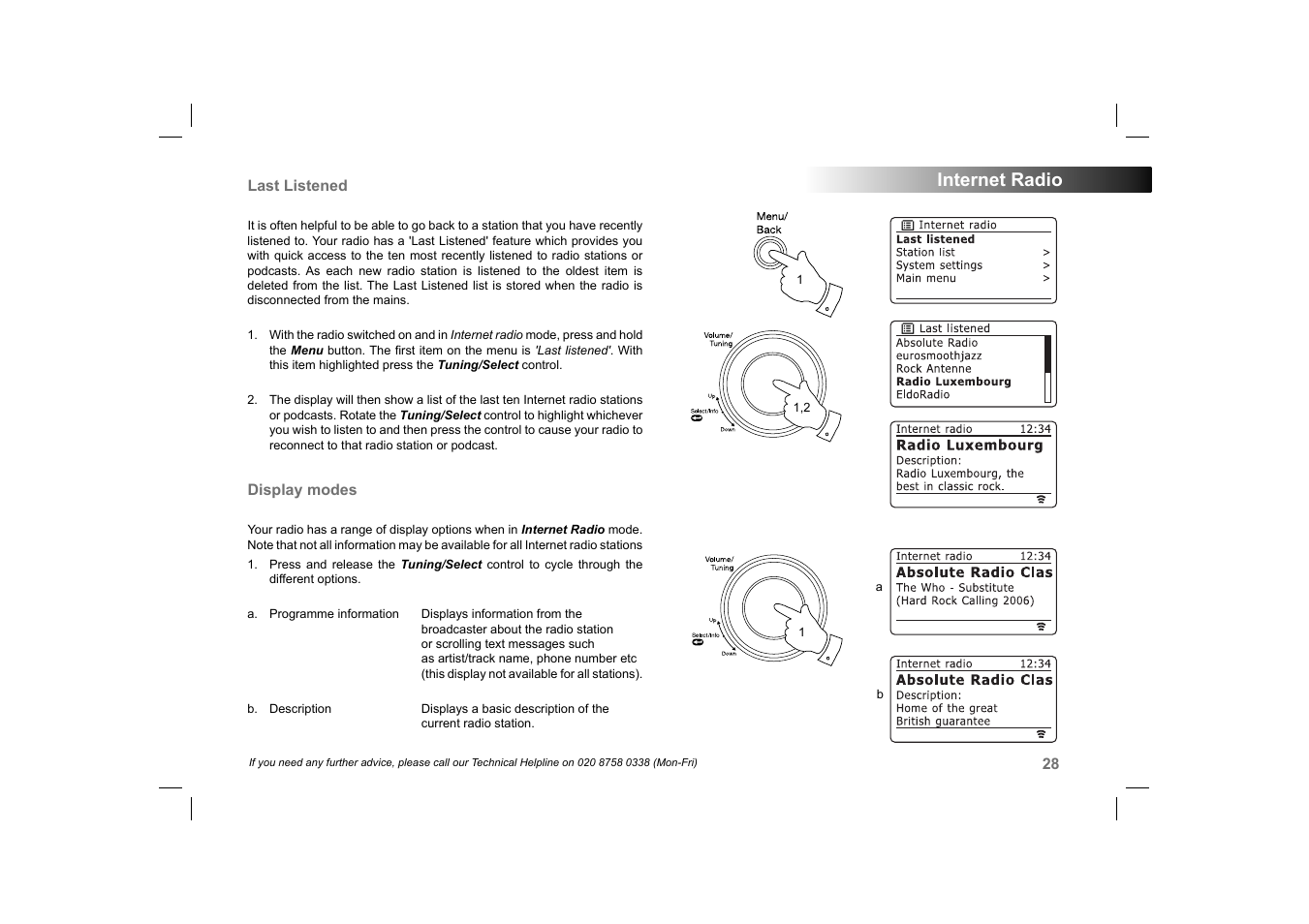 Internet radio | Roberts Radio 105 User Manual | Page 29 / 76