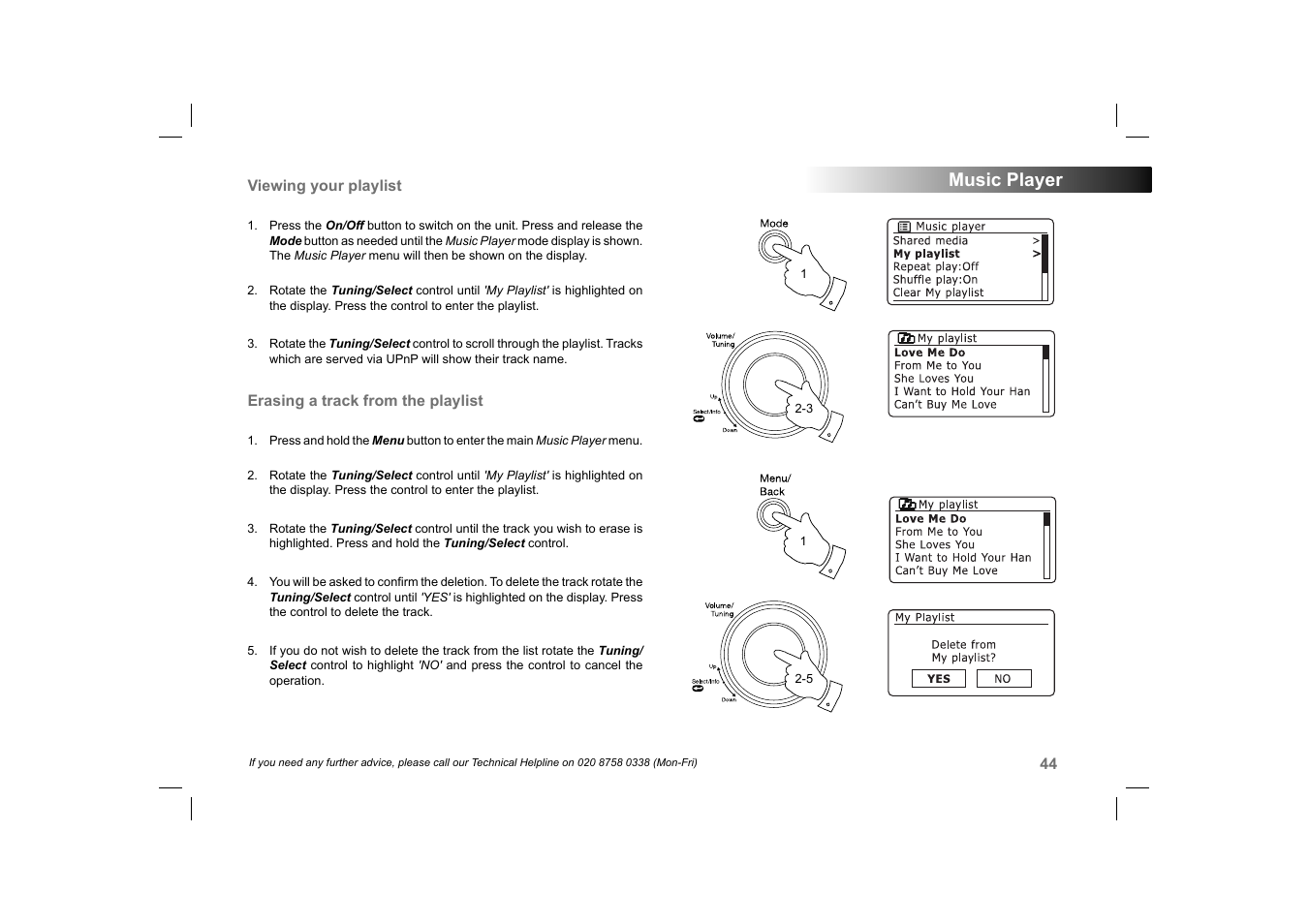 Music player | Roberts Radio 105 User Manual | Page 45 / 76