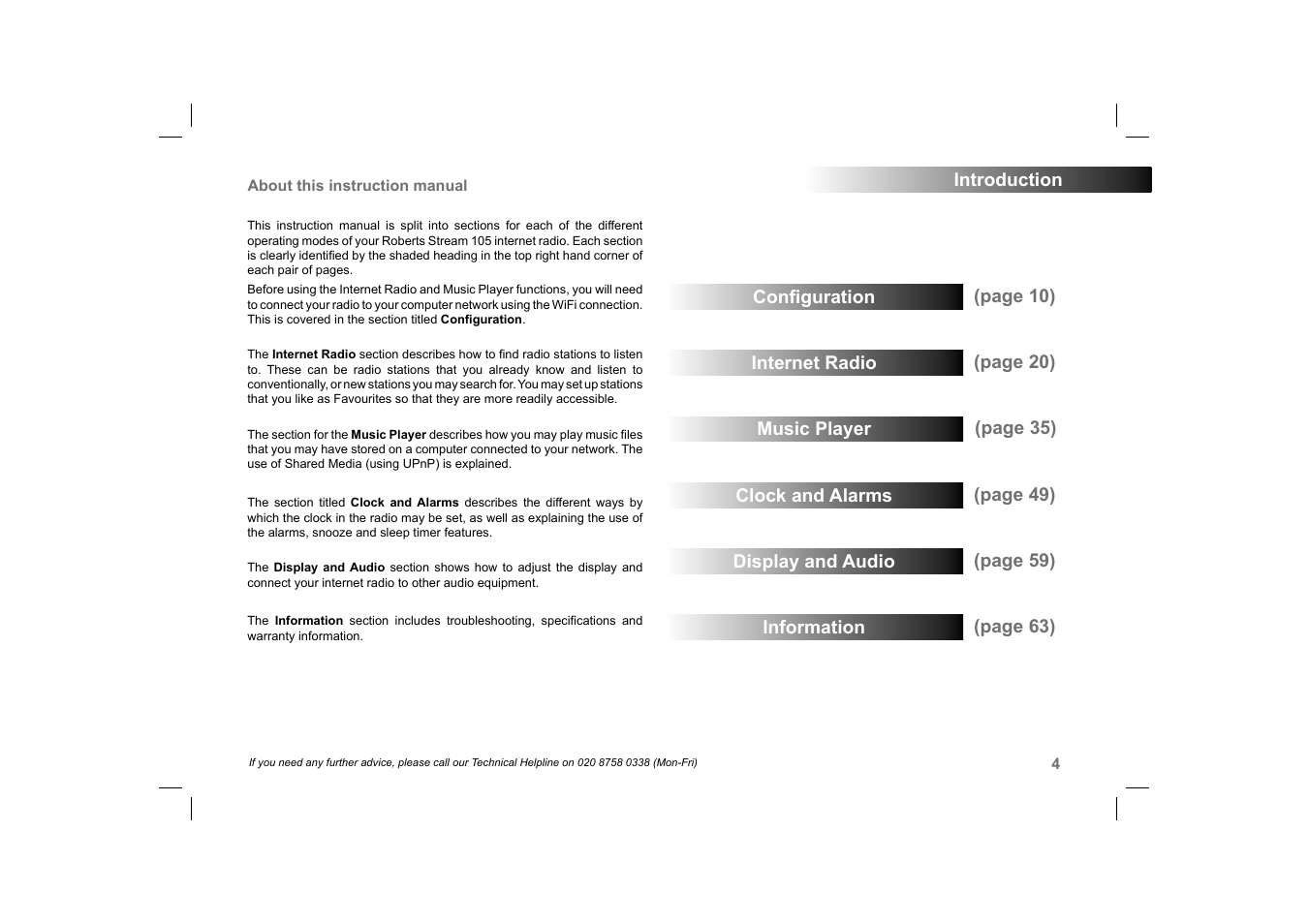 Roberts Radio 105 User Manual | Page 5 / 76