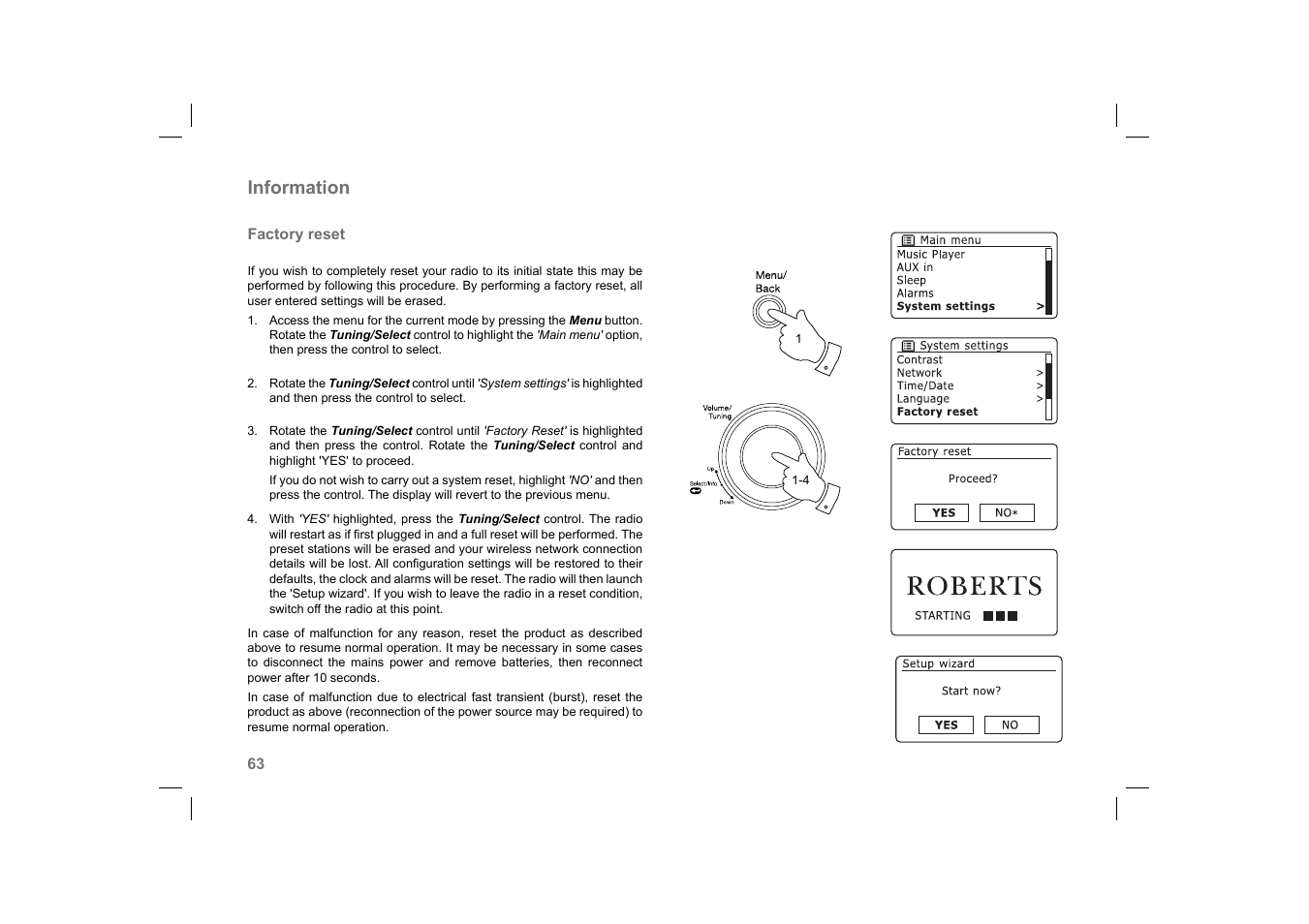 Information | Roberts Radio 105 User Manual | Page 64 / 76