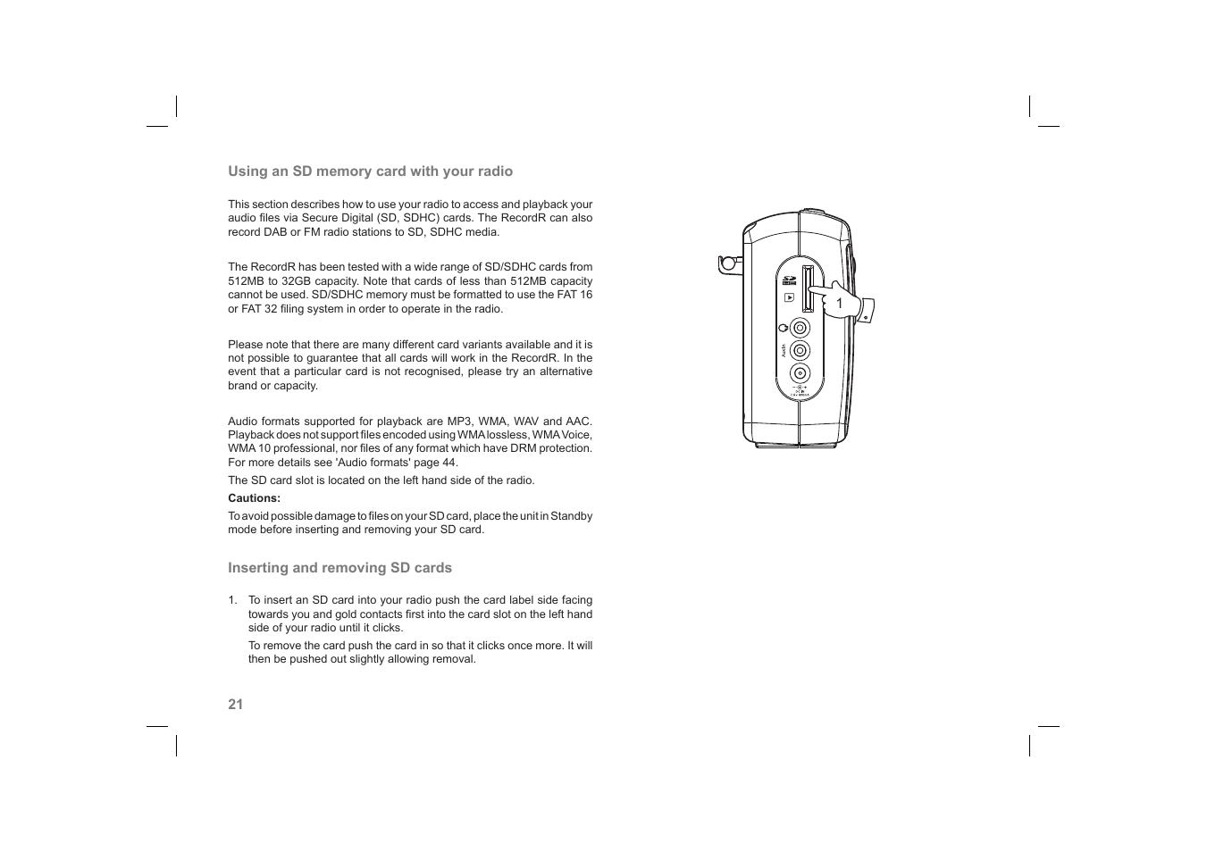 Roberts Radio RecordR User Manual | Page 22 / 48