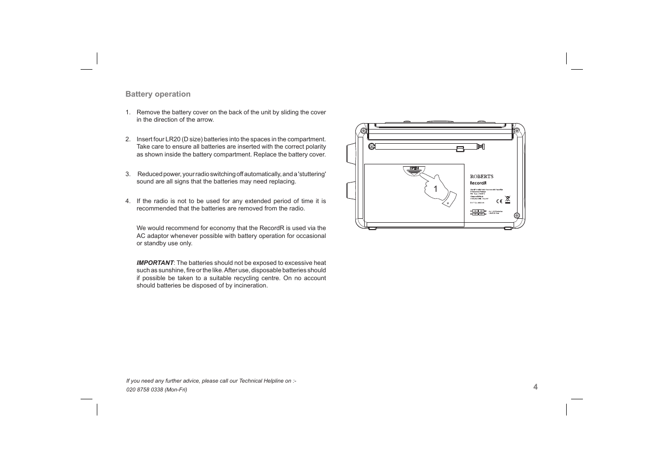 Roberts Radio RecordR User Manual | Page 5 / 48