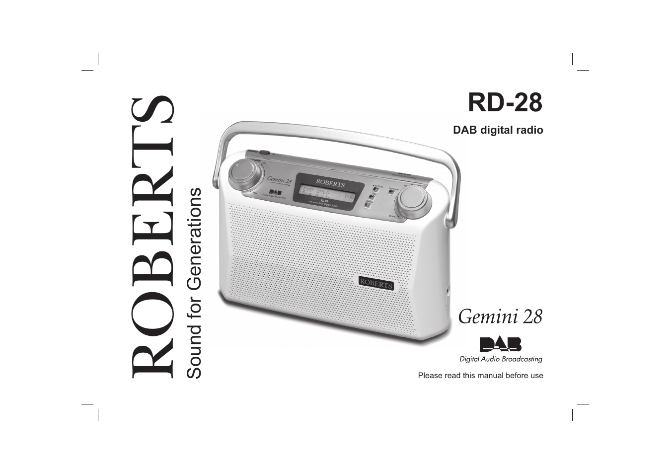 Roberts Radio Gemini 28 RD-28 User Manual | 16 pages