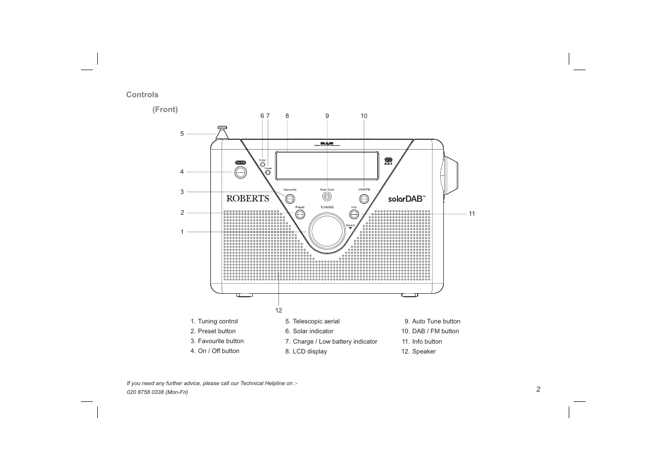 Roberts Radio solarDAB 2 User Manual | Page 3 / 32