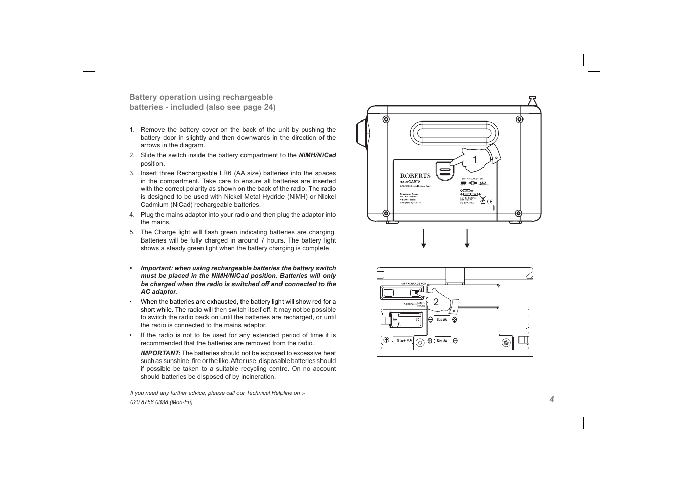 Roberts Radio solarDAB 2 User Manual | Page 5 / 32