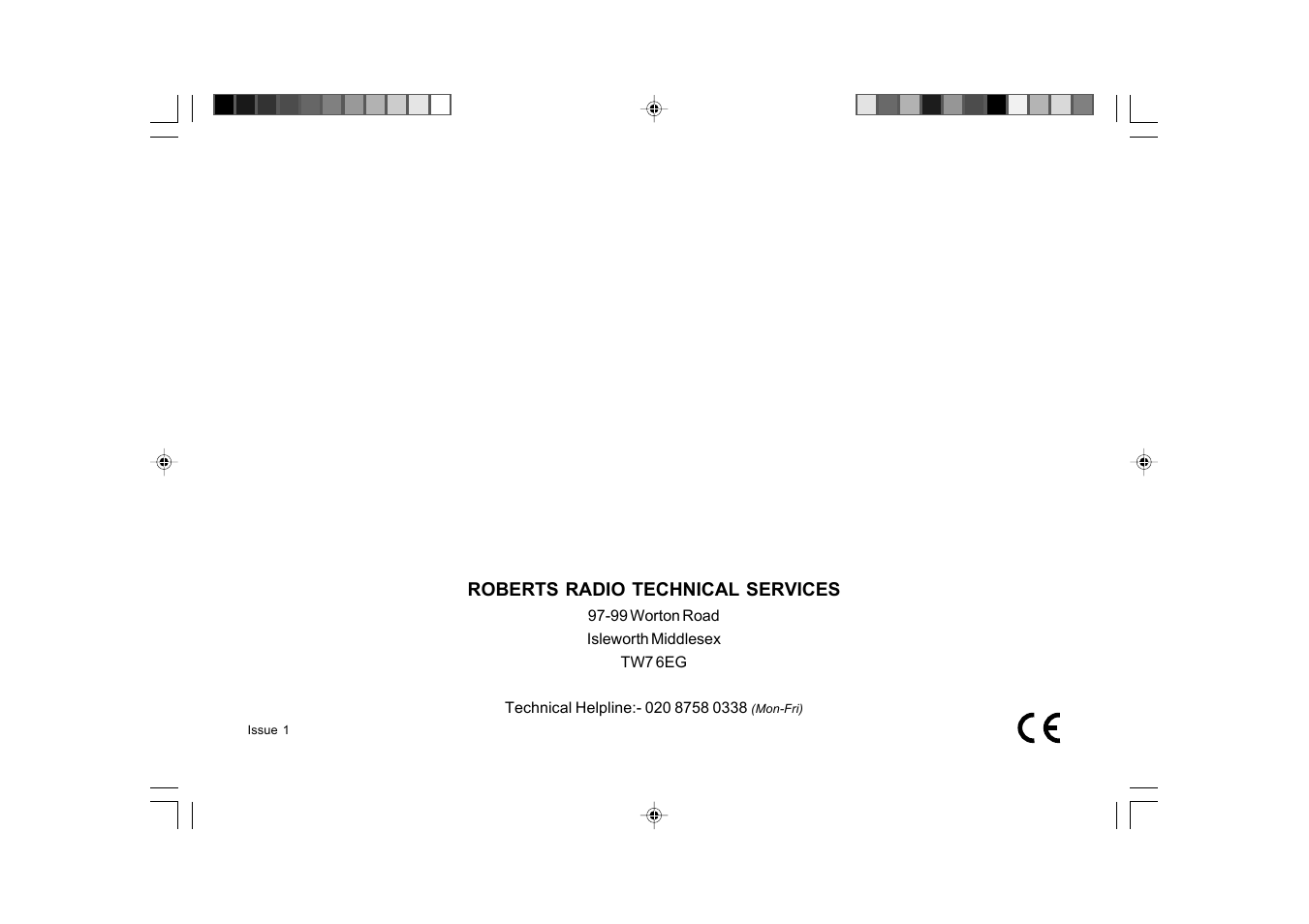 Roberts radio technical services | Roberts Radio All Weather Radio R9965 User Manual | Page 12 / 12