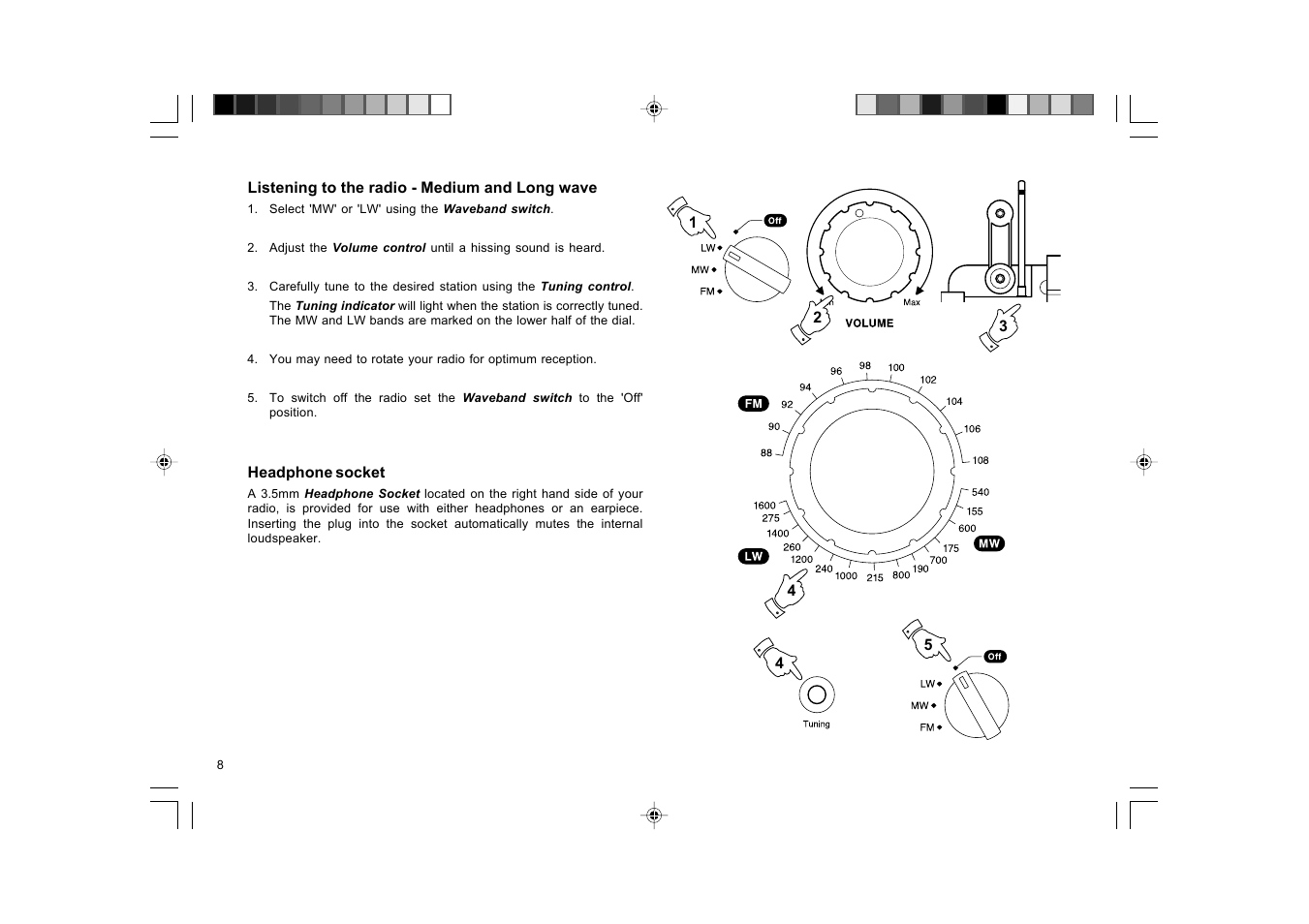 Roberts Radio All Weather Radio R9965 User Manual | Page 8 / 12