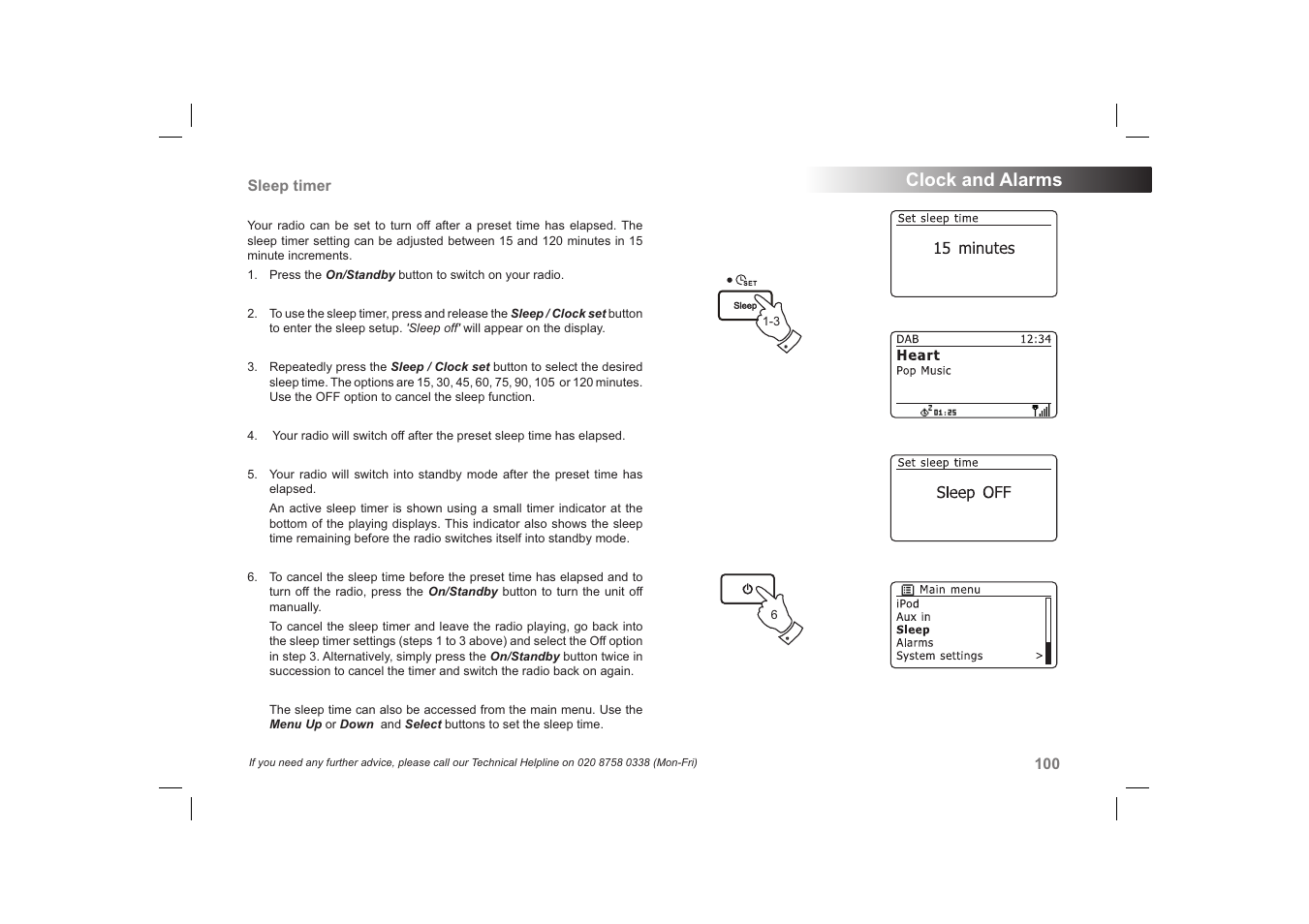 Clock and alarms | Roberts Radio 63I User Manual | Page 101 / 124