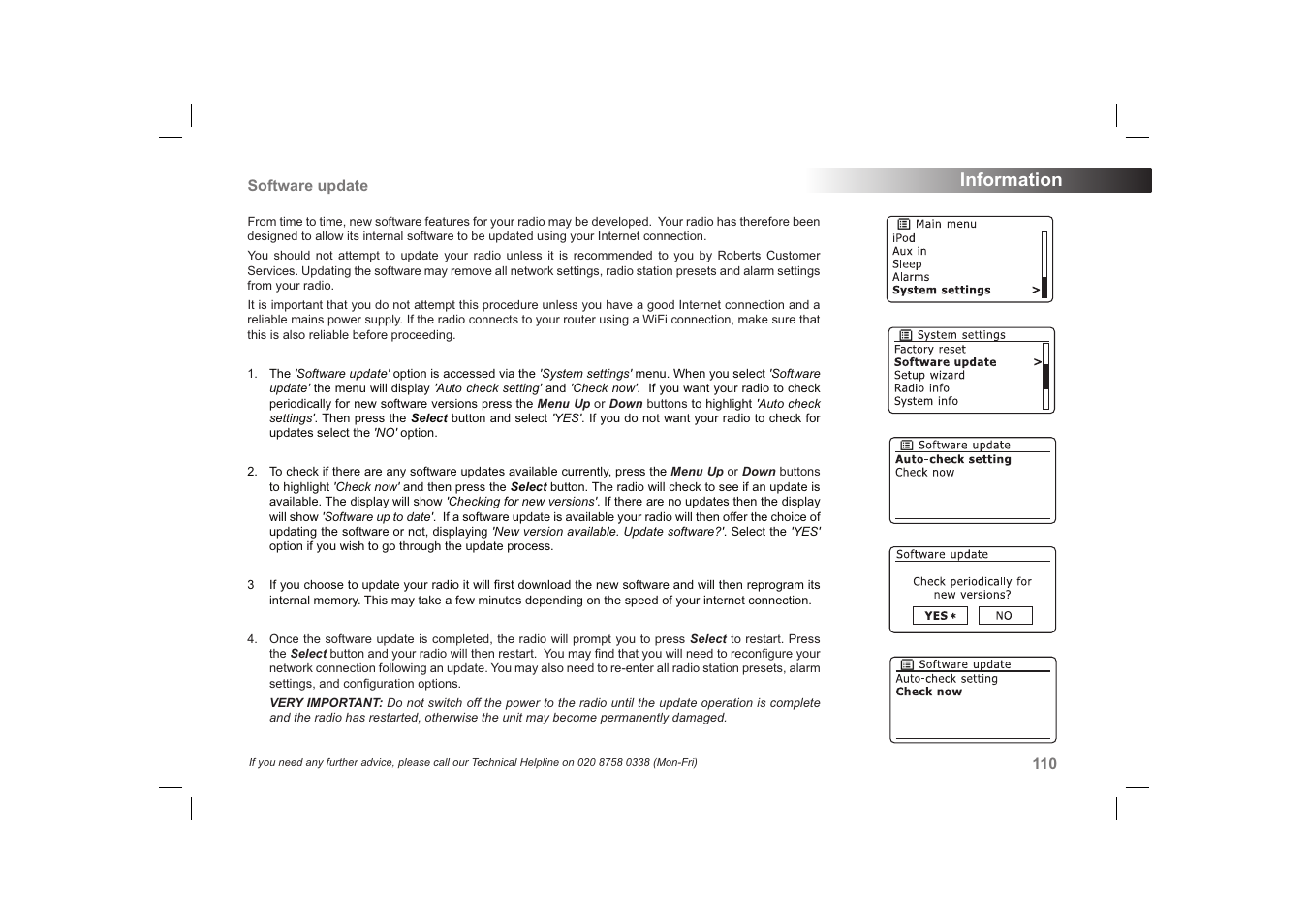 Information | Roberts Radio 63I User Manual | Page 111 / 124