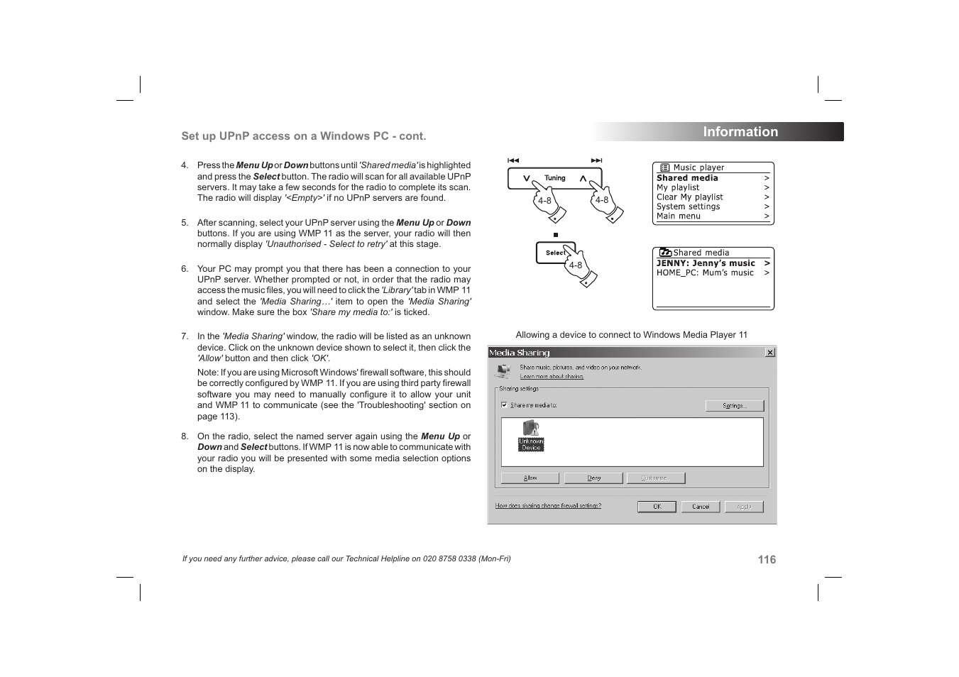 Information | Roberts Radio 63I User Manual | Page 117 / 124