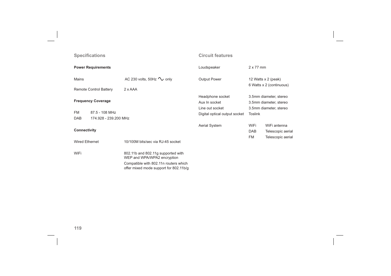 Roberts Radio 63I User Manual | Page 120 / 124