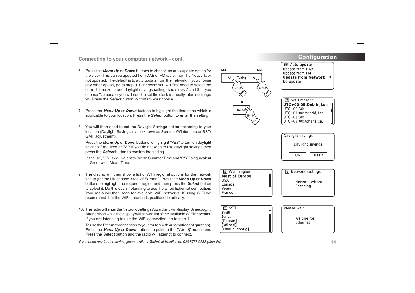 Conﬁ guration | Roberts Radio 63I User Manual | Page 15 / 124
