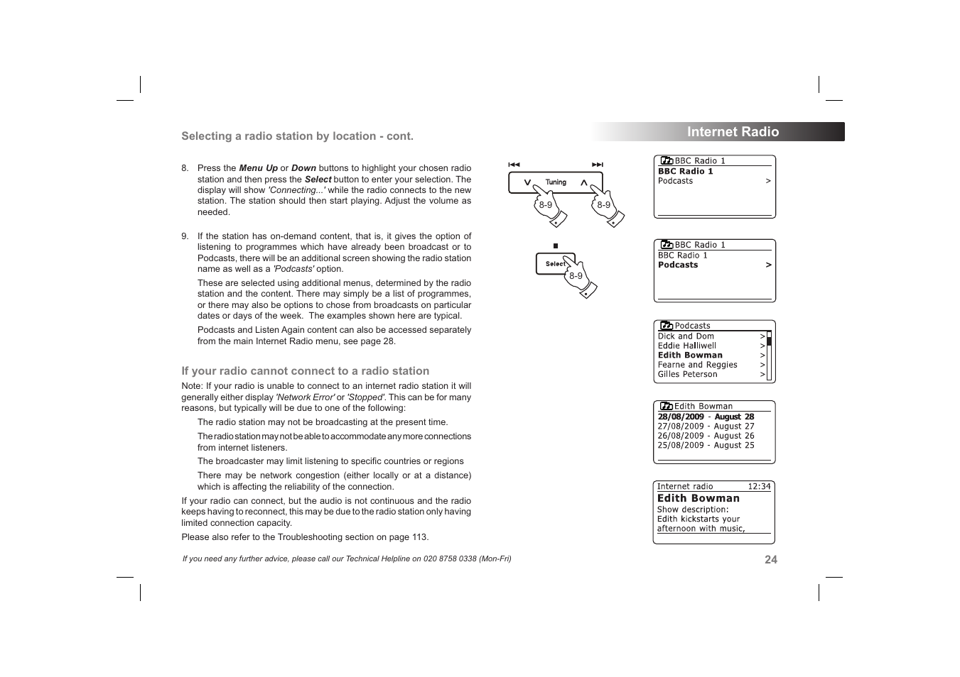 Internet radio | Roberts Radio 63I User Manual | Page 25 / 124