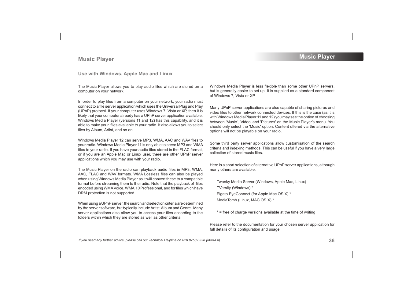 Music player | Roberts Radio 63I User Manual | Page 37 / 124