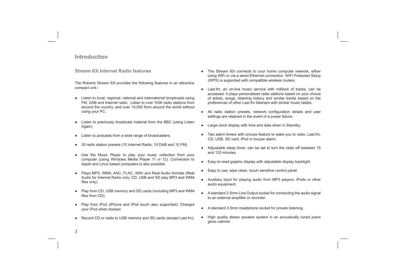 Introduction | Roberts Radio 63I User Manual | Page 4 / 124