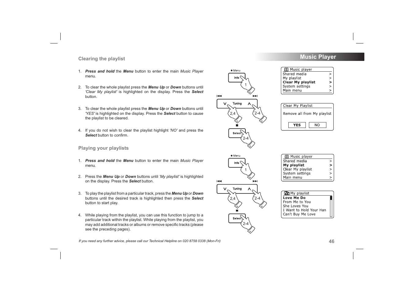 Music player | Roberts Radio 63I User Manual | Page 47 / 124