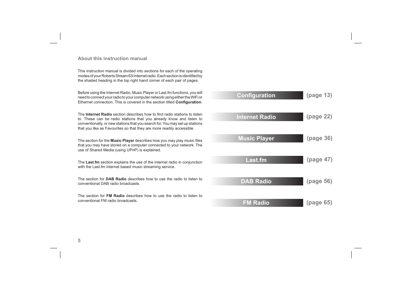 Roberts Radio 63I User Manual | Page 6 / 124