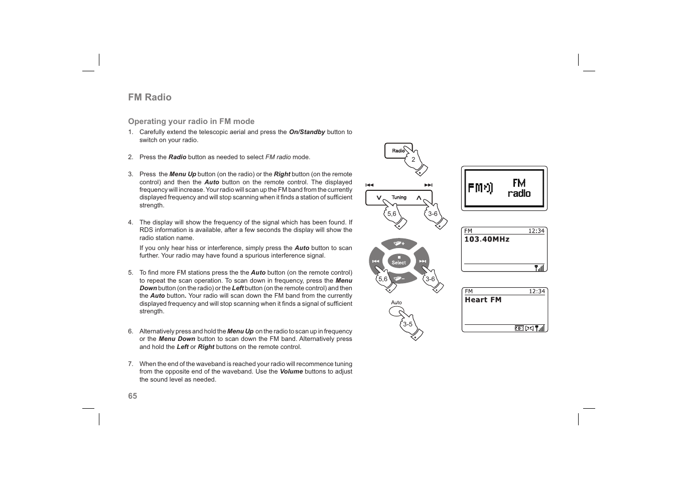Fm radio | Roberts Radio 63I User Manual | Page 66 / 124