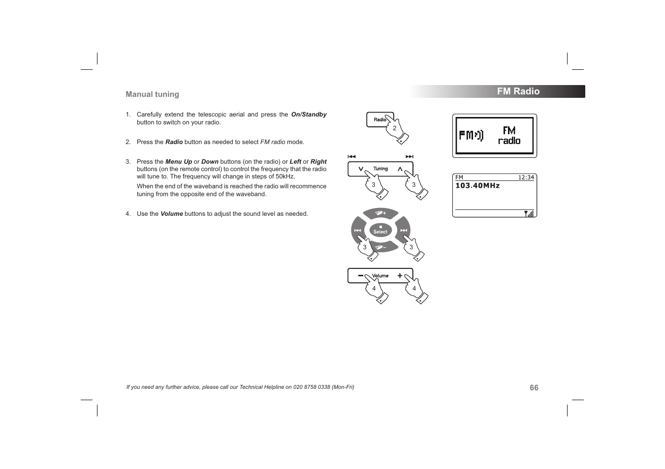 Fm radio | Roberts Radio 63I User Manual | Page 67 / 124