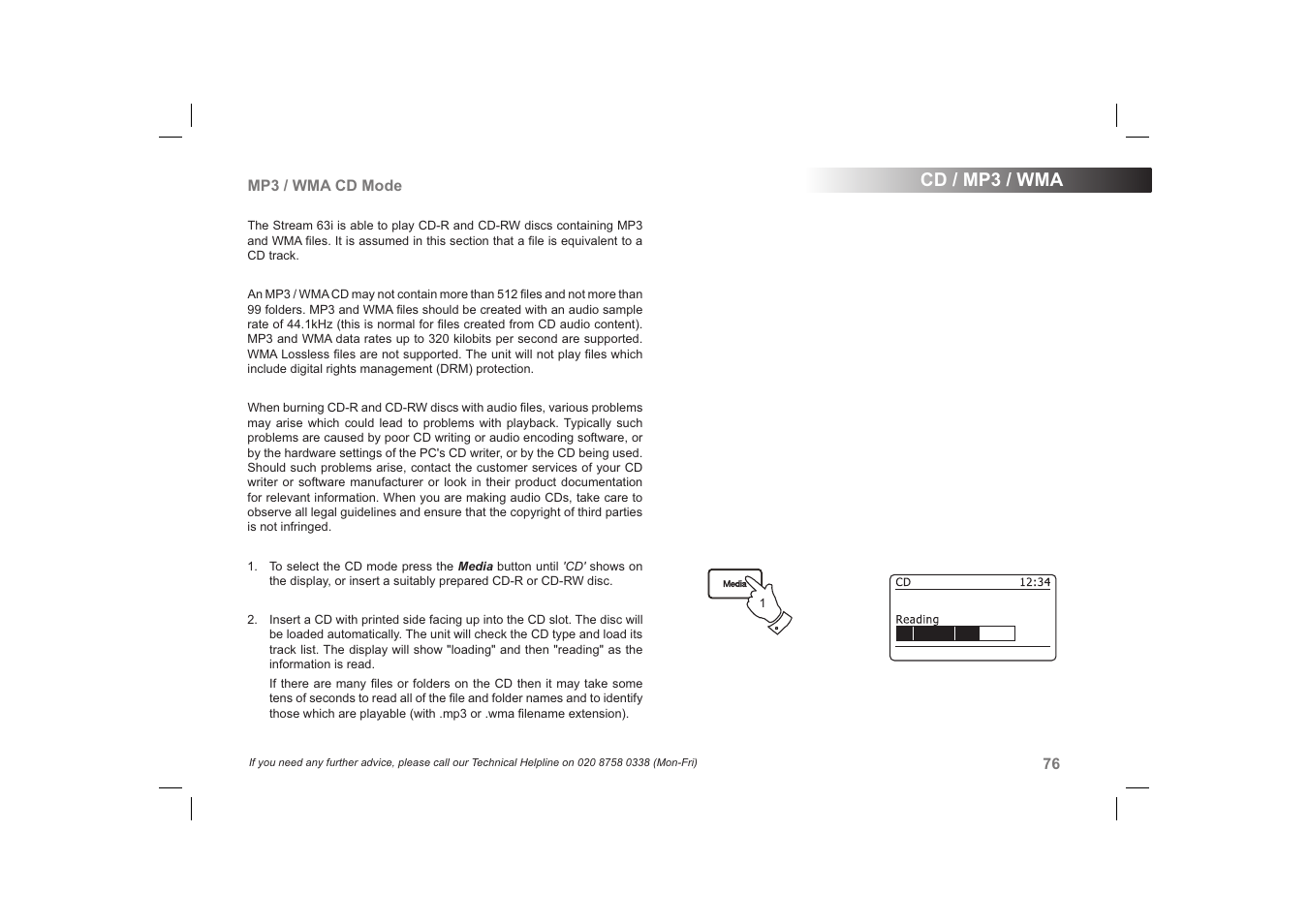 Cd / mp3 / wma | Roberts Radio 63I User Manual | Page 77 / 124