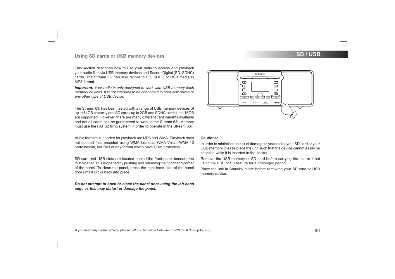 Sd / usb | Roberts Radio 63I User Manual | Page 81 / 124