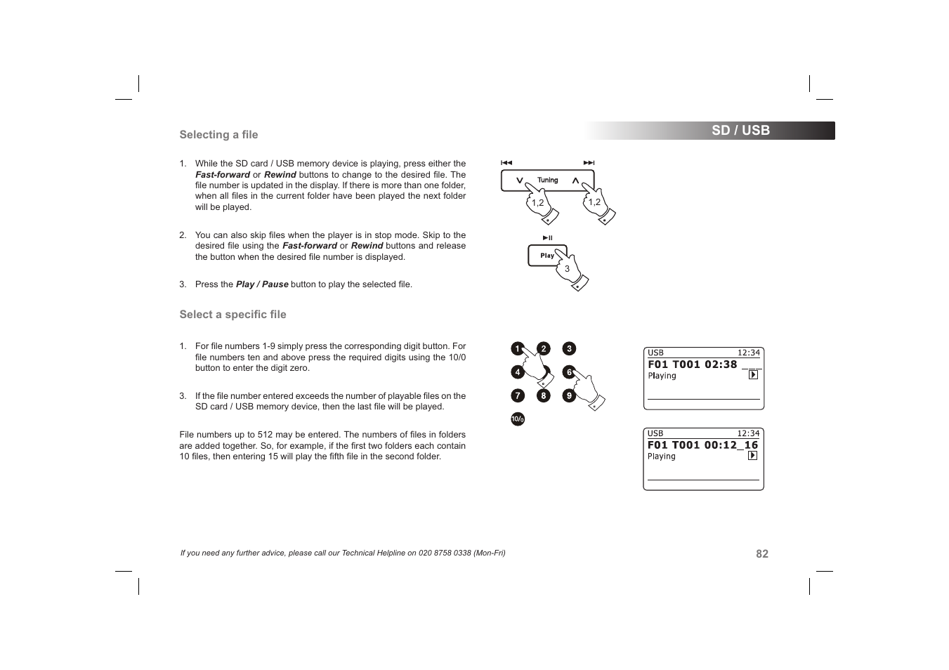 Sd / usb | Roberts Radio 63I User Manual | Page 83 / 124