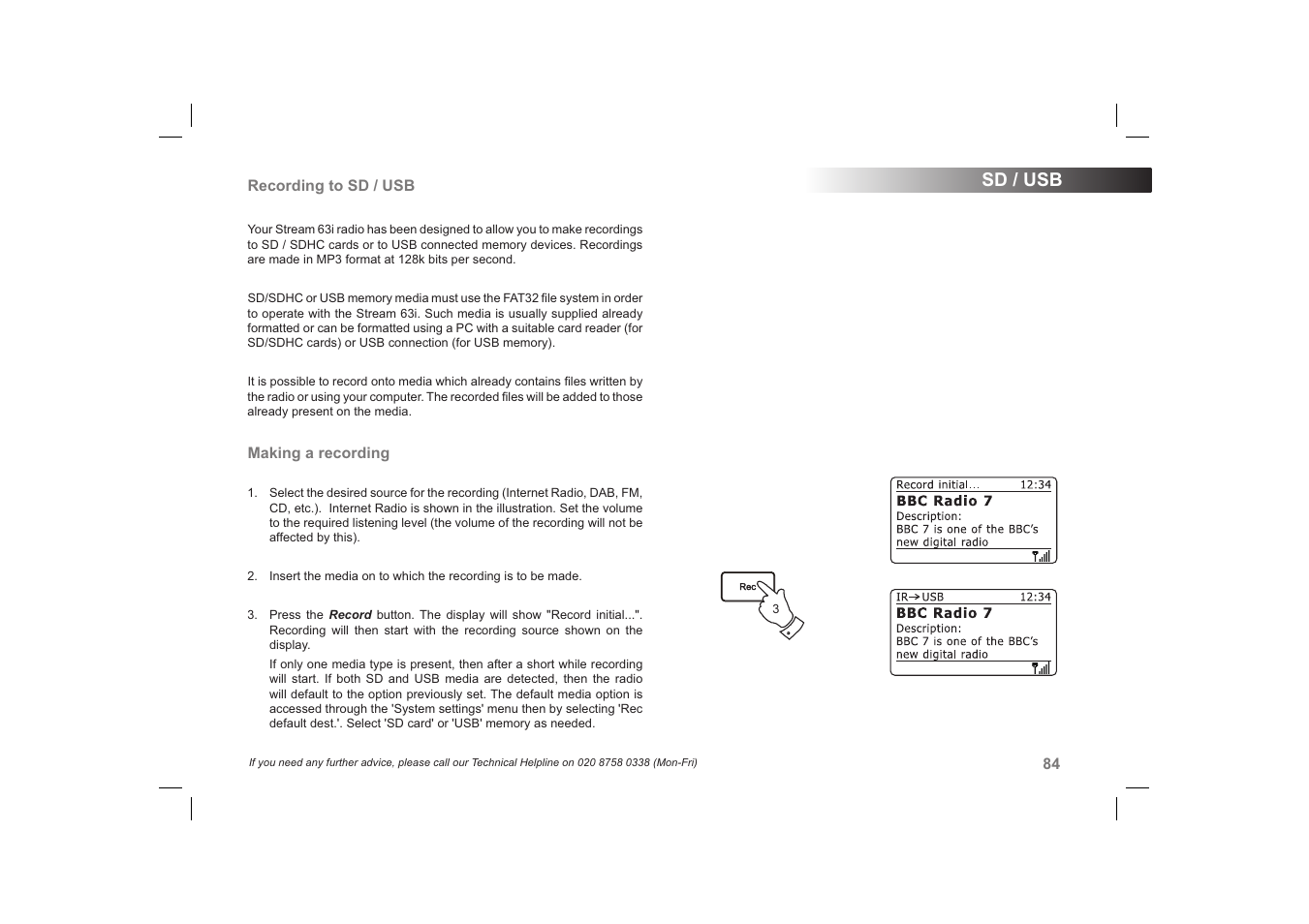 Sd / usb | Roberts Radio 63I User Manual | Page 85 / 124